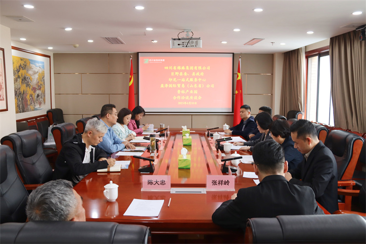 集團(tuán)公司召開與巨野縣委、縣政府，盈澤國際貿(mào)易（山東?。┕?，印尼一站式服務(wù)中心，山東魯裕冷鏈物流公司合作洽談座談會